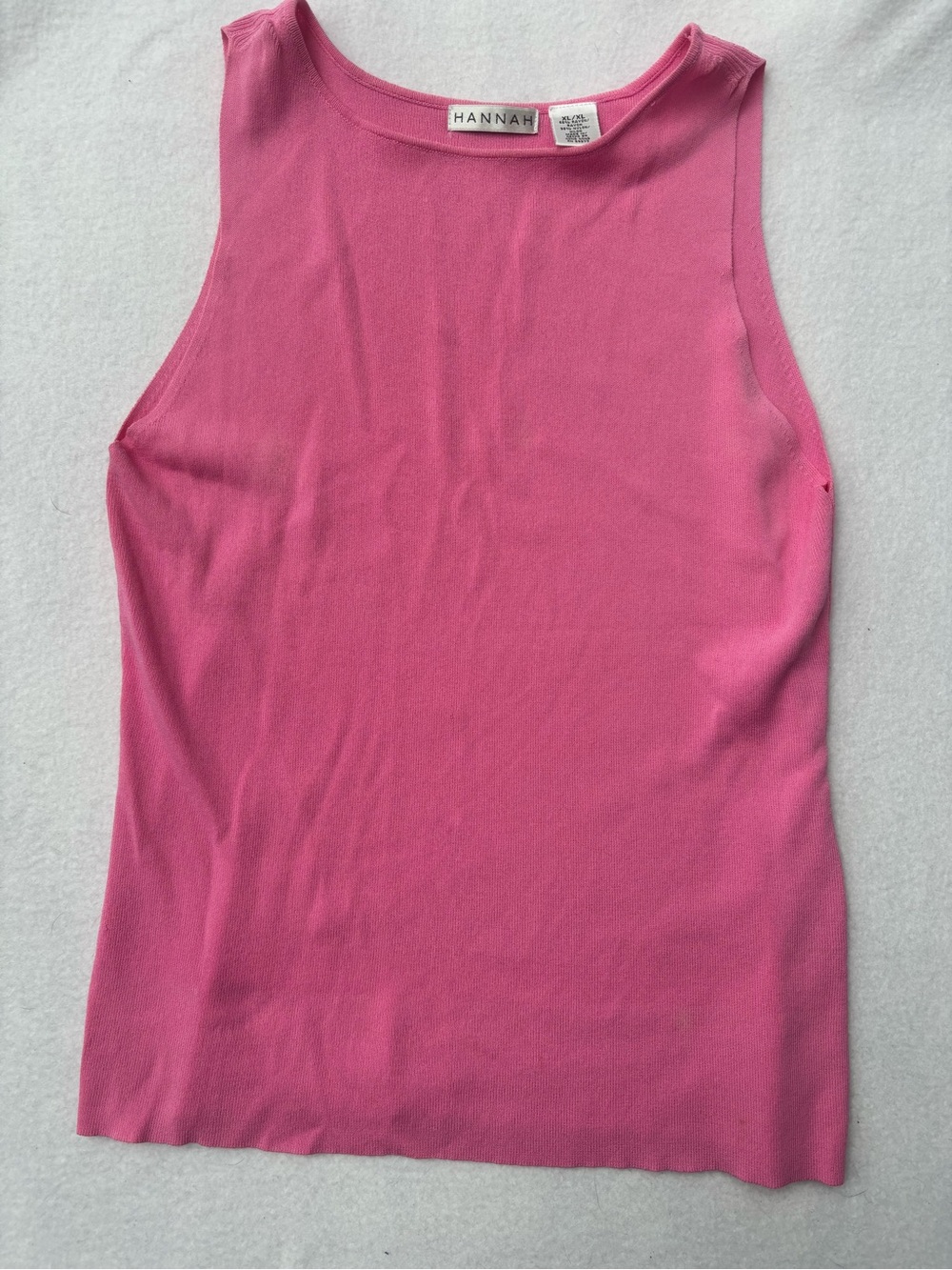 Hannah Sleeveless Tank in Bright Pink